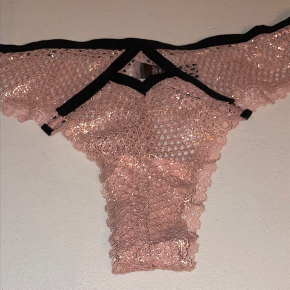 Victoria's Secret Thong VS Dusty Rose Shimmer Thong VS VERY SEXY Fishnet Panty 🆕 - Picture 7 of 17
